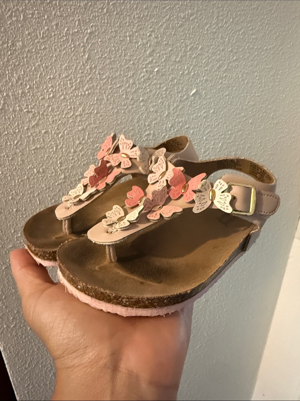 Butterflies Jumping Bean Sandals sz 8 toddler